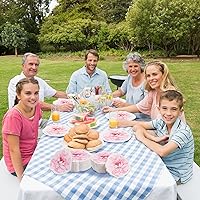 Vista 7 de Kosiz 100 servilletas de papel floral en forma de flor, servilletas de cóctel desechables de primavera, vajilla de papel decorativo para el día