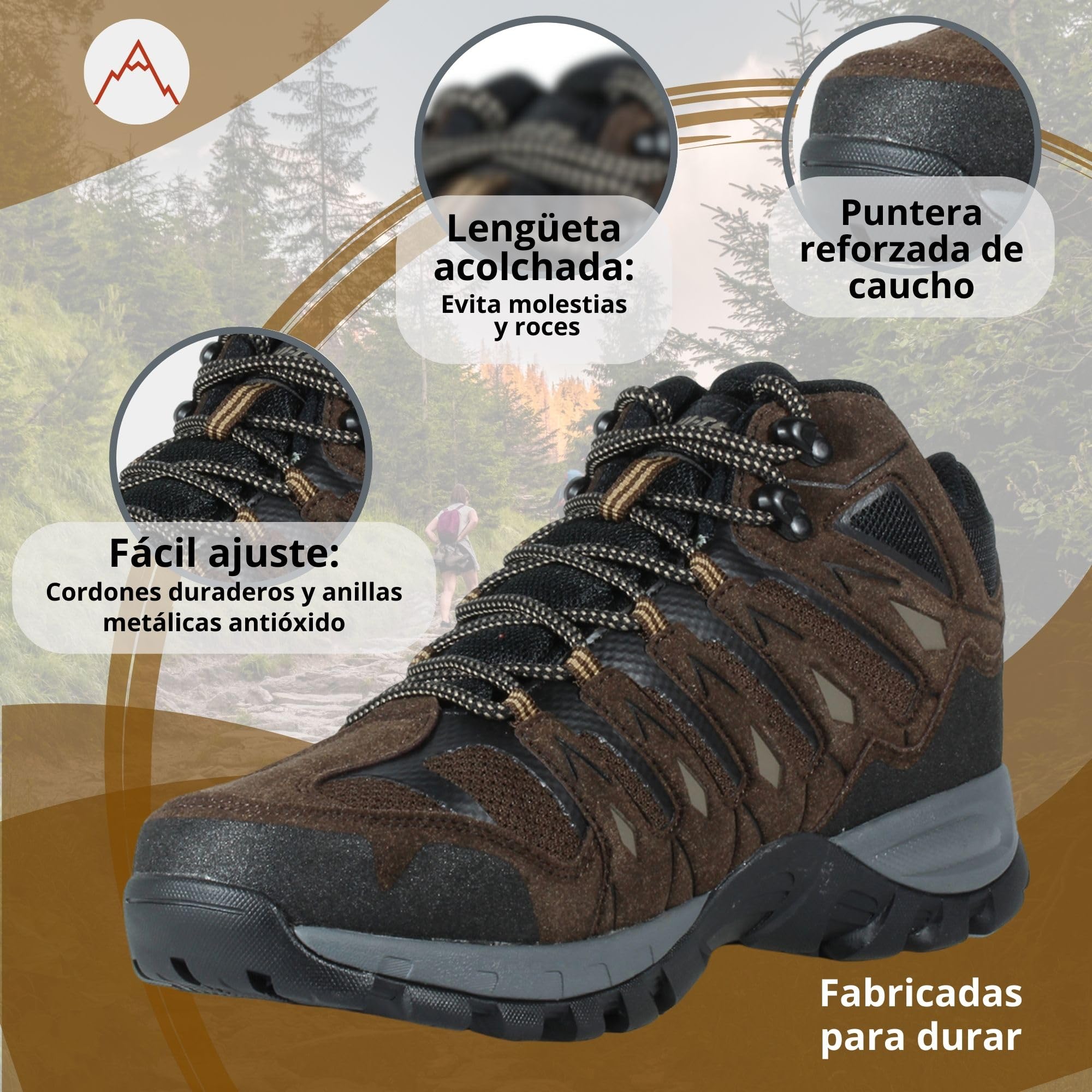 HI-TEC Corzo Mid WP - botas trekking,zapatillas montaña hombre,impermeables, ajuste seguro, protección del empeine, estabilidad en terrenos difíciles, excelente amortiguación, tracción superior