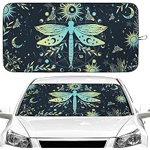 Dragonfly Car Windshield Sun Shade Foldable Sunshade Front Window Cover Sun Visor Protector Accessories 59x27.5 inches