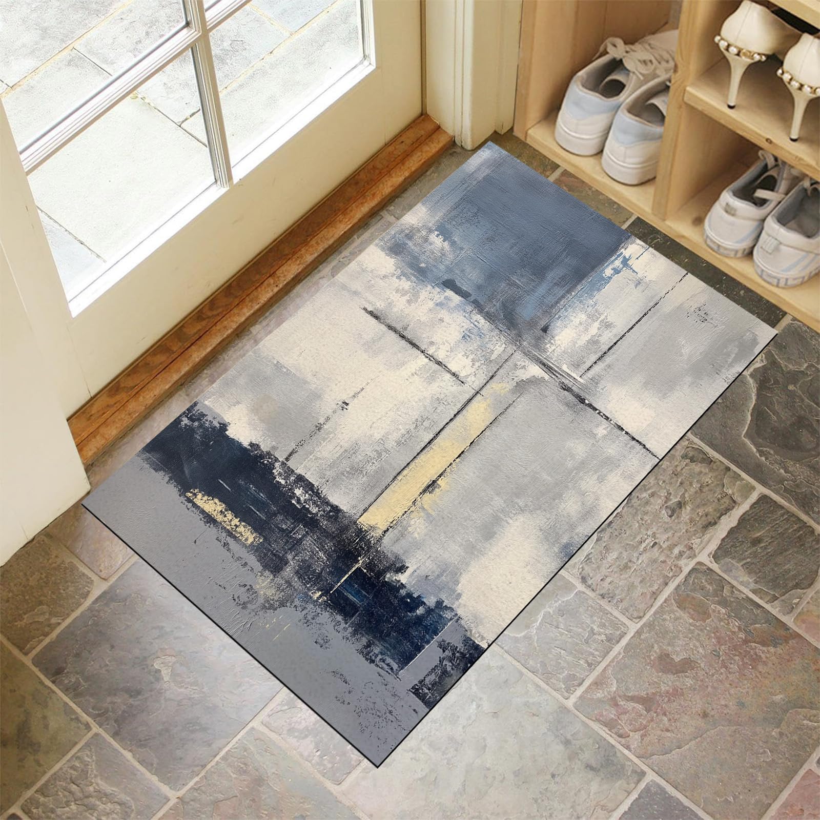 Tapis de Sol Douceur pour Balcon et Couloir - Dégradé Abstrait 60X90 cm