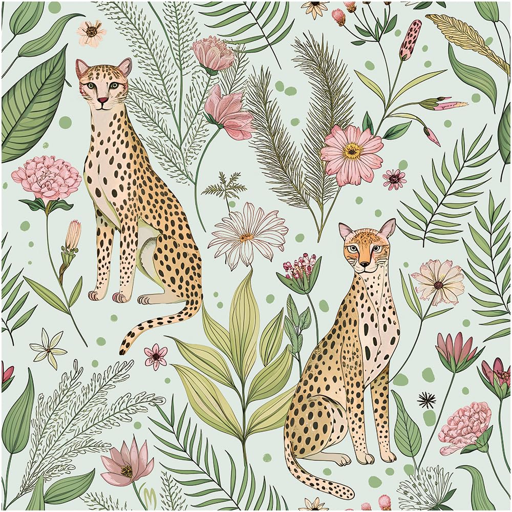 Floralplus Self Adhesive Wallpaper Peel and Stick Leopard Wallpaper