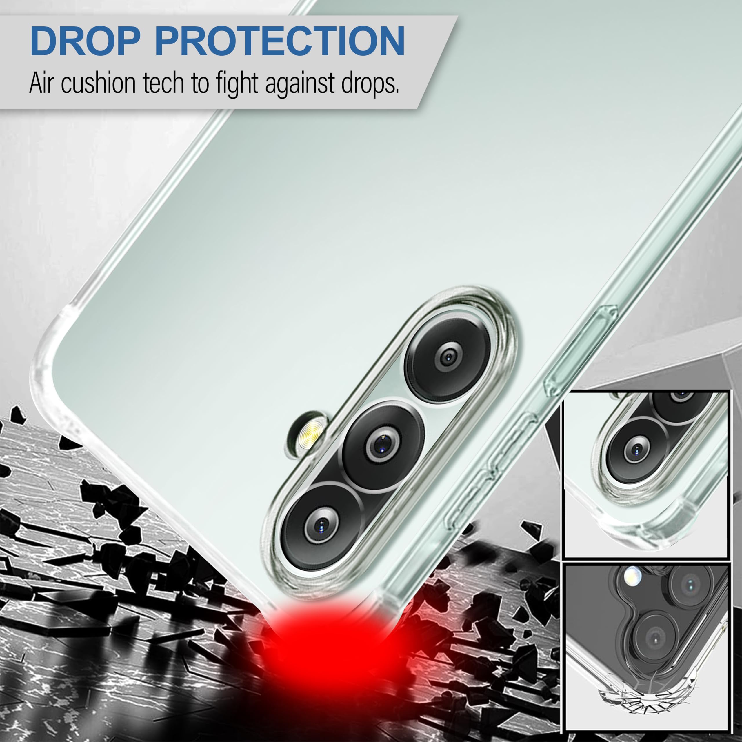 CEDO Samsung Galaxy M36 / F36 (5G) Bumper Case | Soft Jel Flexible Thin Full Protection Shock Proof Clear TPU Back Case Cover for Samsung Galaxy M36 / F36 (5G) (Transparent) — Amazon image 3