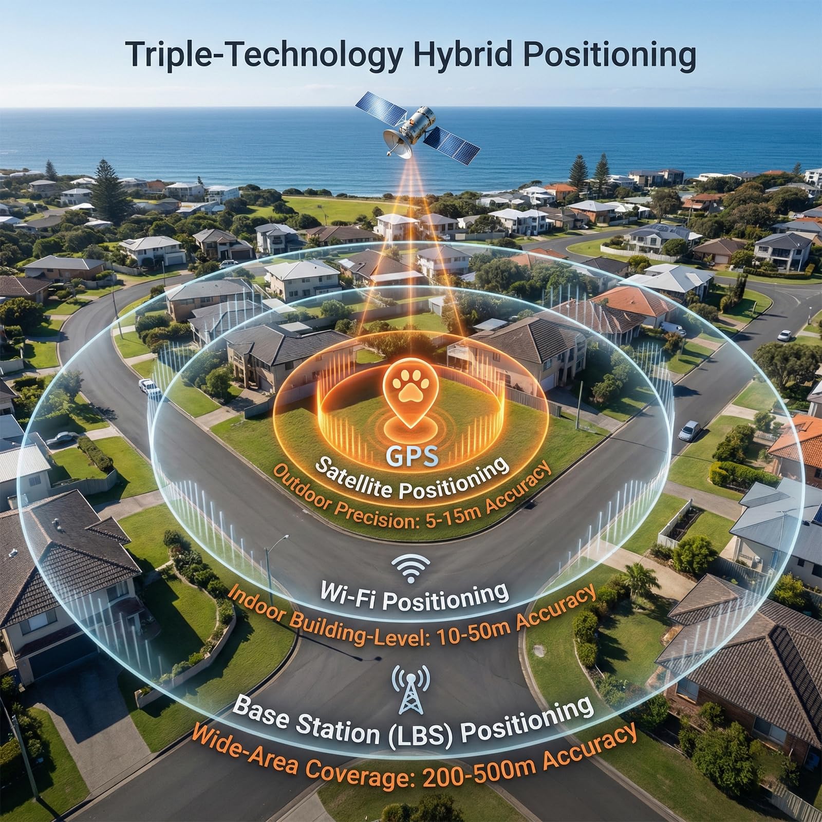 Cat GPS Tracker Collar, No Monthly Fee, Real-Time Location Tracking, Virtual Fence, Daily Historical Route, Activity Monitor & Sound Light Alert - image 2