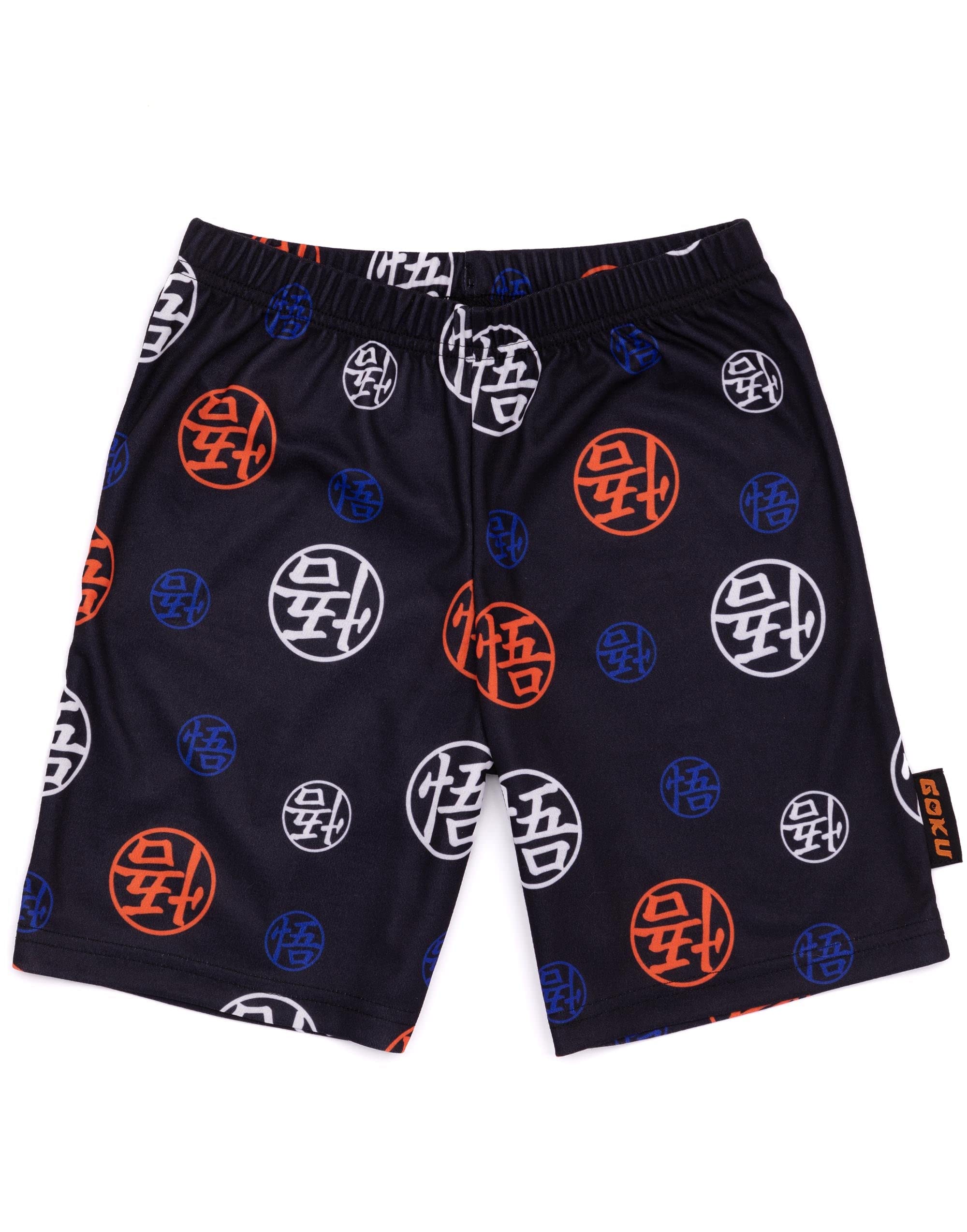 Dragon Ball Z Pigiama Bambini | Ragazzi Ragazze Goku Personaggio Arancione Manica Corta T-Shirt Simbolo Guerriero Pantaloncini Nero | Merchandising di Abbigliamento Anime
