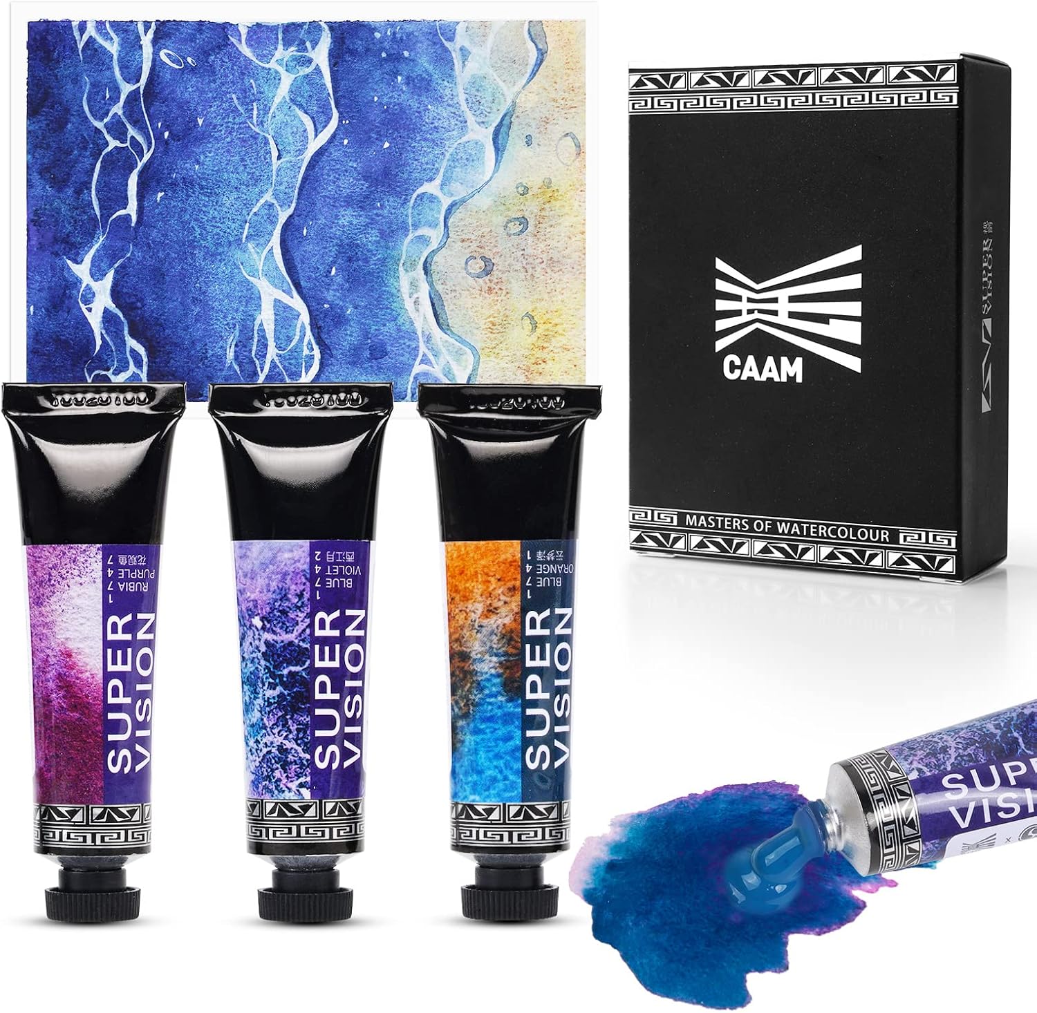 Watercolor Paint Set, Diverse Colors Layering, Attractive Art Watercolor, Vibrant Pigments, 3 Layering Colors for Professionals, Beginners, 15ml*3 Tube (Set E)