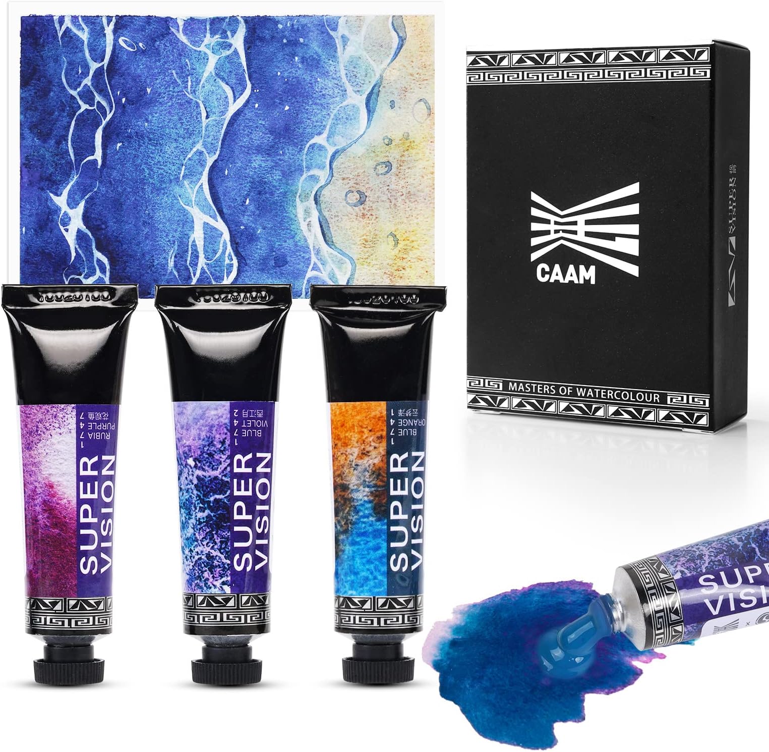 Watercolor Paint Set, Diverse Colors Layering, Attractive Art Watercolor Set, Vibrant Pigments, 3 Layering Colors for Professionals, Beginners, 15ml*3 Tube (Set E)