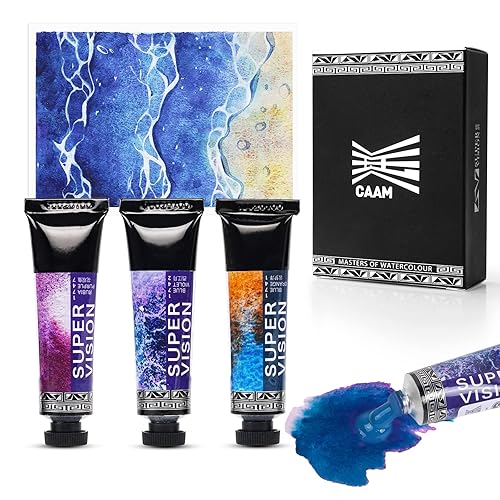 Watercolor Paint Set, Diverse Colors Layering, Attractive Art Watercolor, Vibrant Pigments, 3 Layering Colors for Professionals, Beginners, 15ml*3 Tube (Set E)