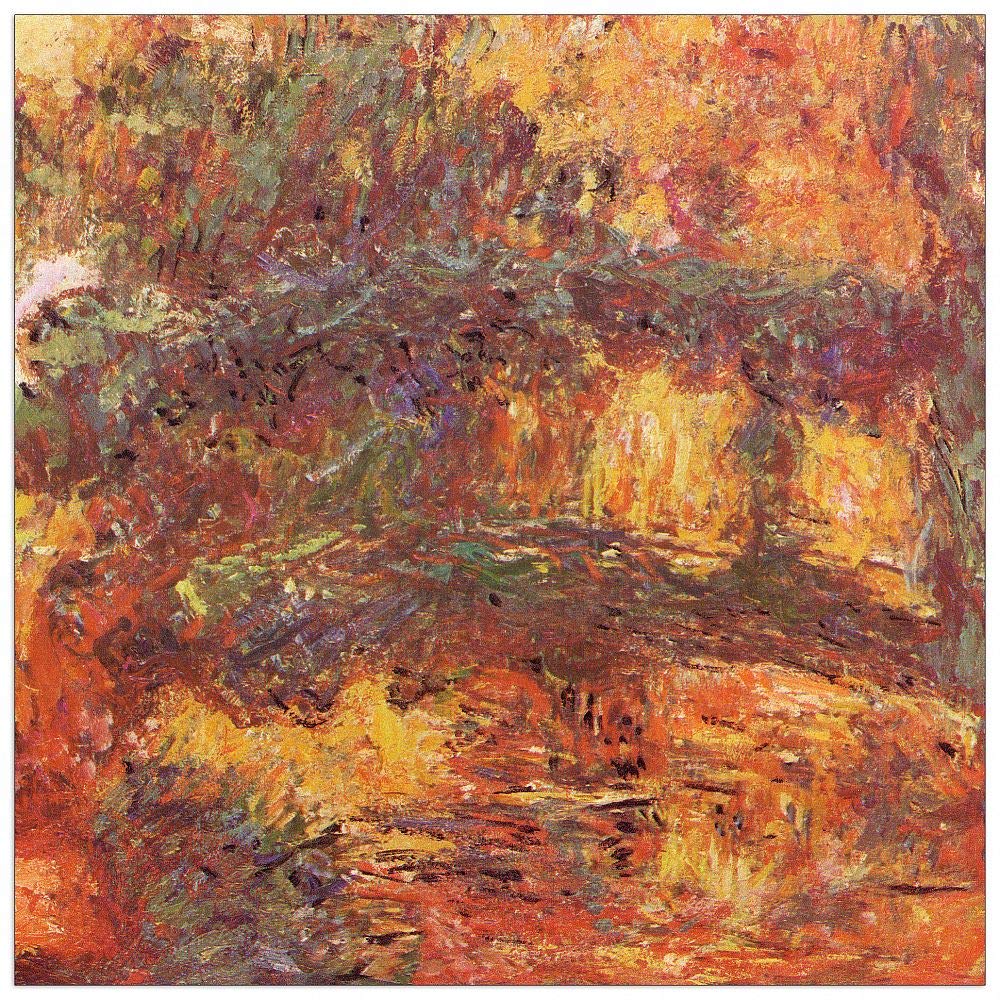 Tableau Monet Le Pont Japonais 1922 ArtPlaza en bois MDF multicolore 70x70 cm