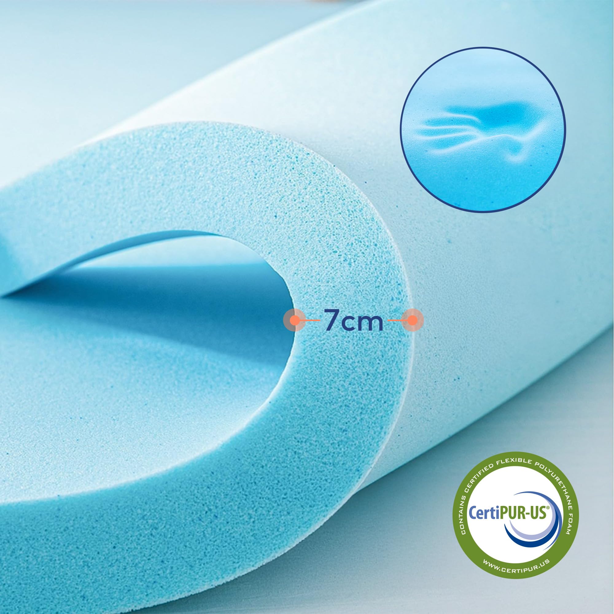 Topper Comfort 7 cm dik vaste tijk