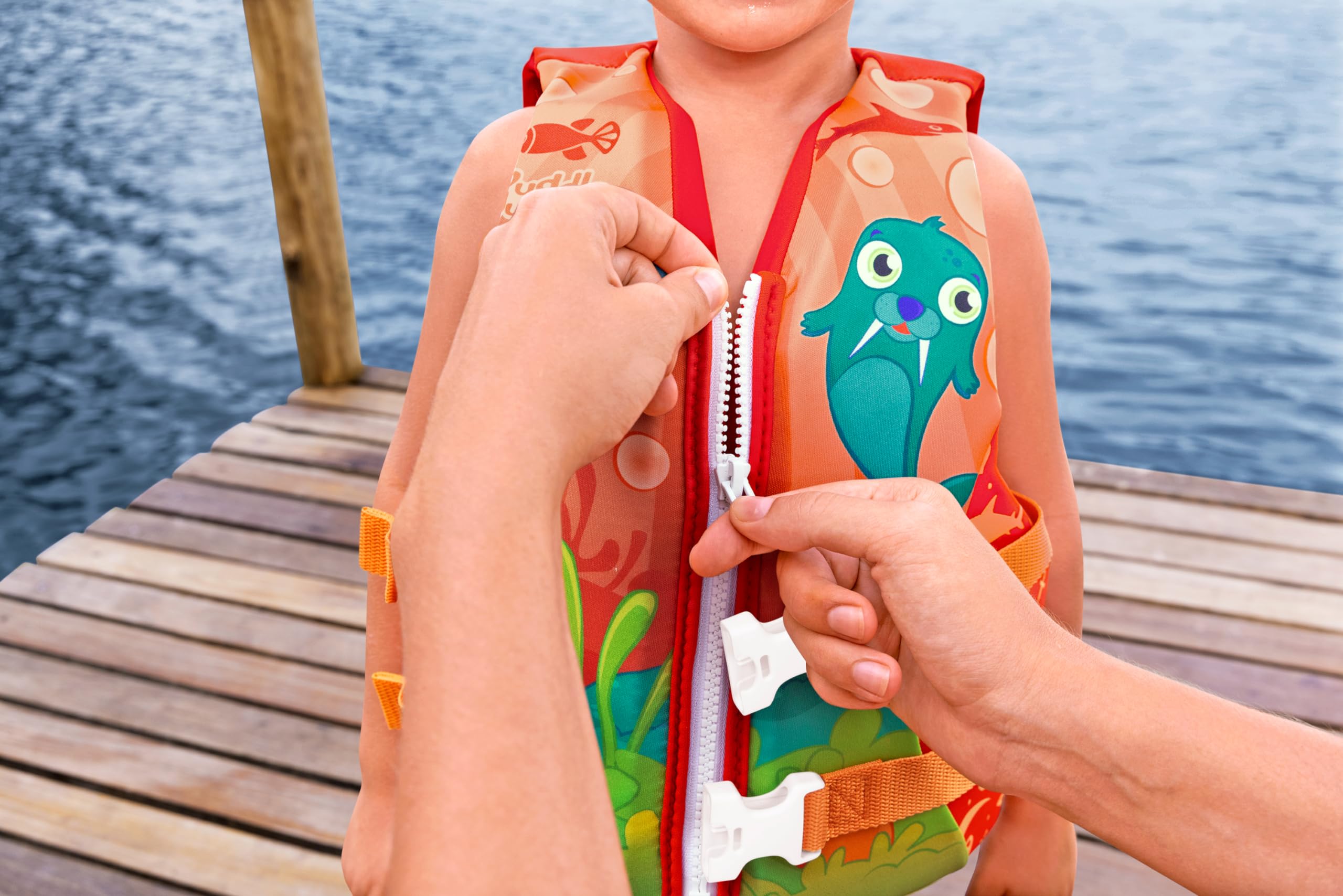 Bestway 90146 Giubbino da nuoto per bambini in tessuto Puddle Jumper, 3-6 anni