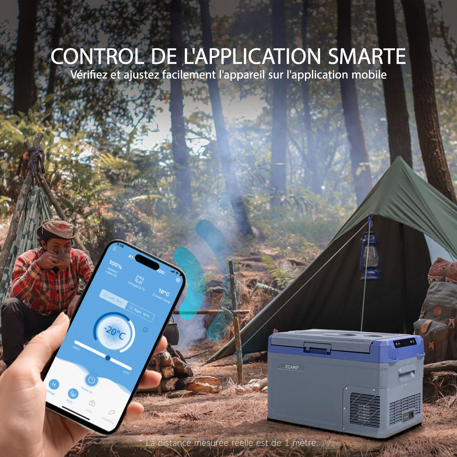 GE30 28.7L Réfrigérateur de Voiture Portable congélateur et réfrigérateur, Glaciere Électrique à Compression pour Maison, dortoir, Camping, -20℃ BIS 20℃
