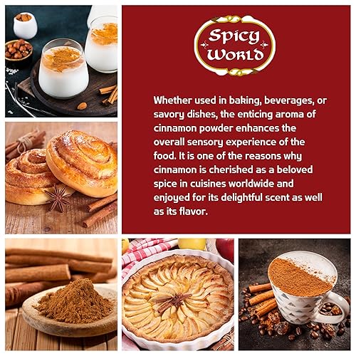 Miniatura 5 de Spicy World Bolsa de canela en polvo de 5 libras, probada en laboratorio para plomo, cassia y canela molida, gran especia auténtica para café, té,