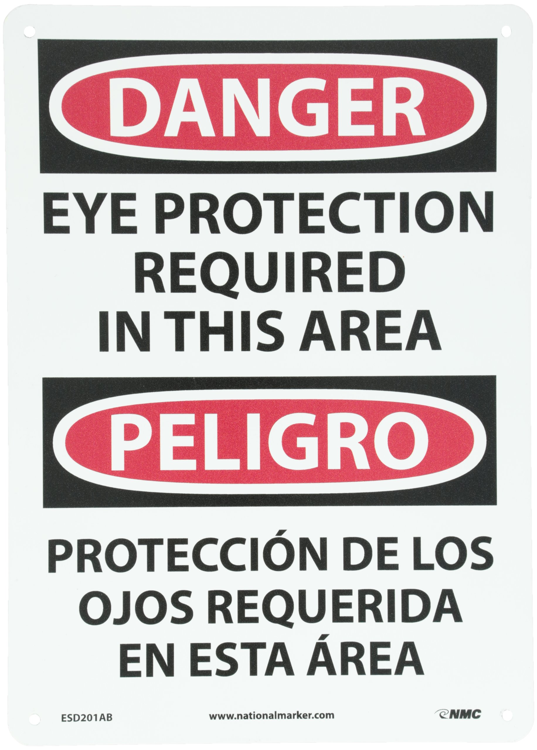 Panneau danger protection oculaire requise pour sécuriser une zone OSHA