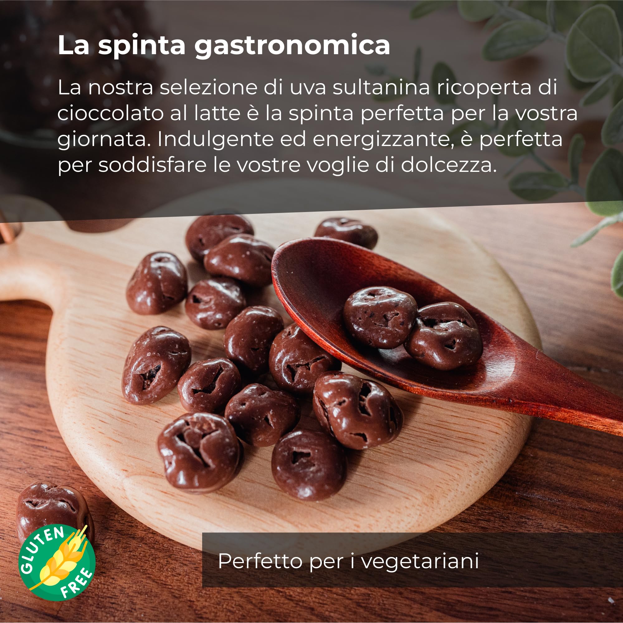 Uvetta Ricoperta Di Cioccolato Fine Al Latte [1kg]. Uvetta Al Cioccolato Squisita E Di Prima Qualità, Frutta Secca Coperta Da Cioccolata Con Sacchetto Salvafreschezza, Uva Di Grosso Calibro - Dorimed