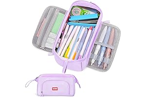 Large Purple Pencil Case for Girls