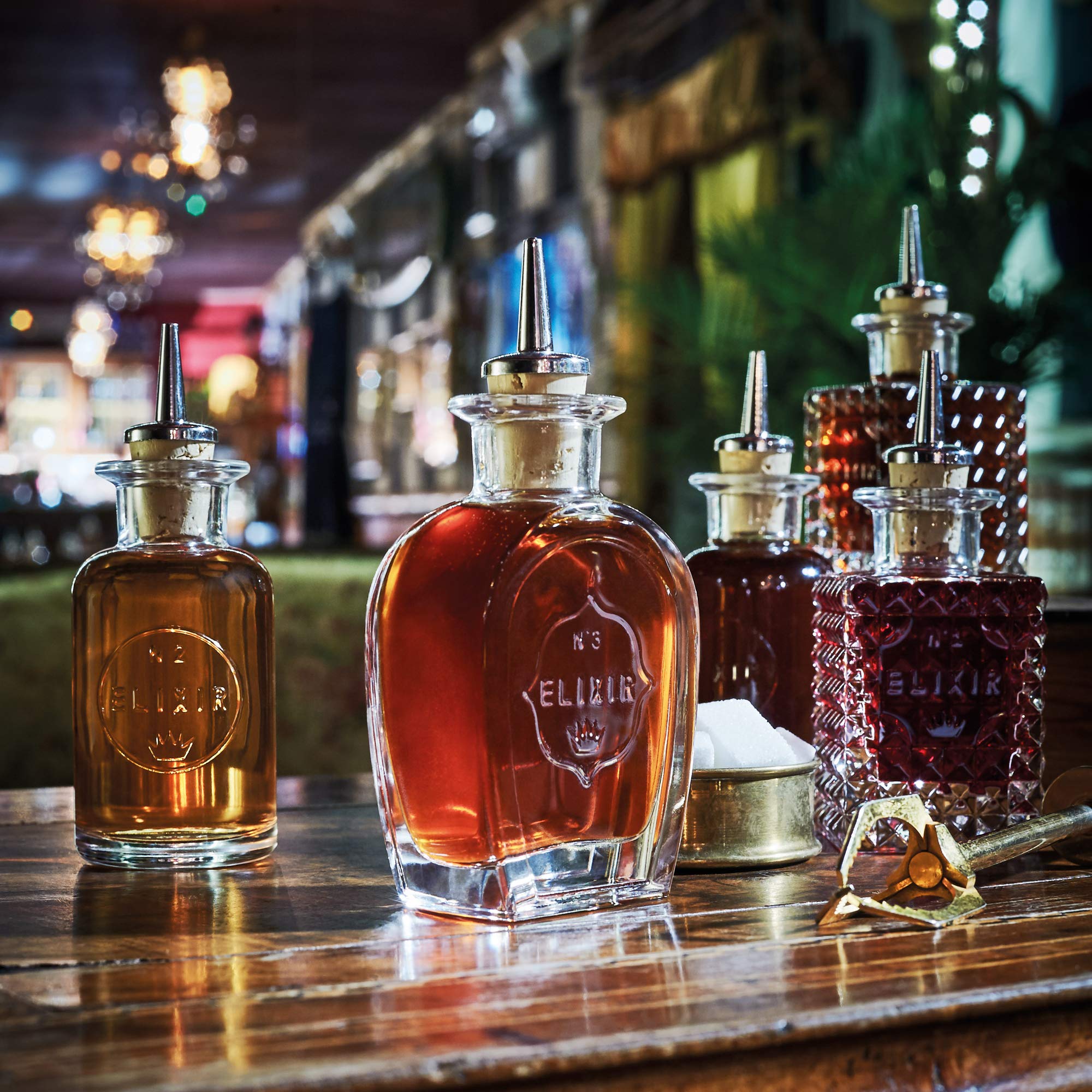 Luigi Bormioli Elixir Dash bouteilles – Lot de 3 – Dash bouteilles, bouteilles de boisson), équipements de bar, Cocktail d'équipement