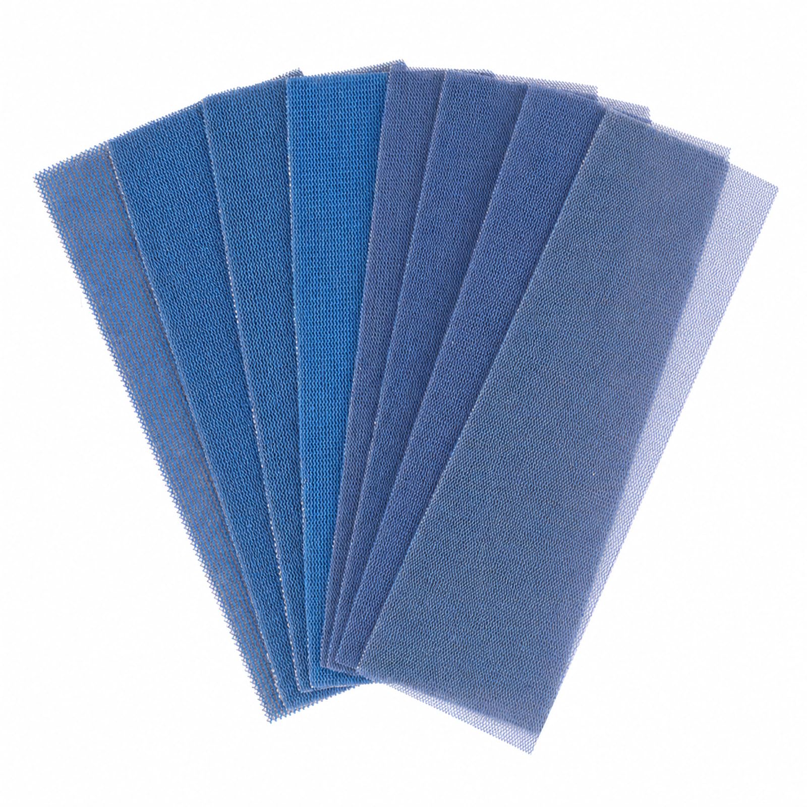 FASTPLUS 70x198mm Mesh Sanding Strips 400 Grit Hook & Loop Sanding Sheets