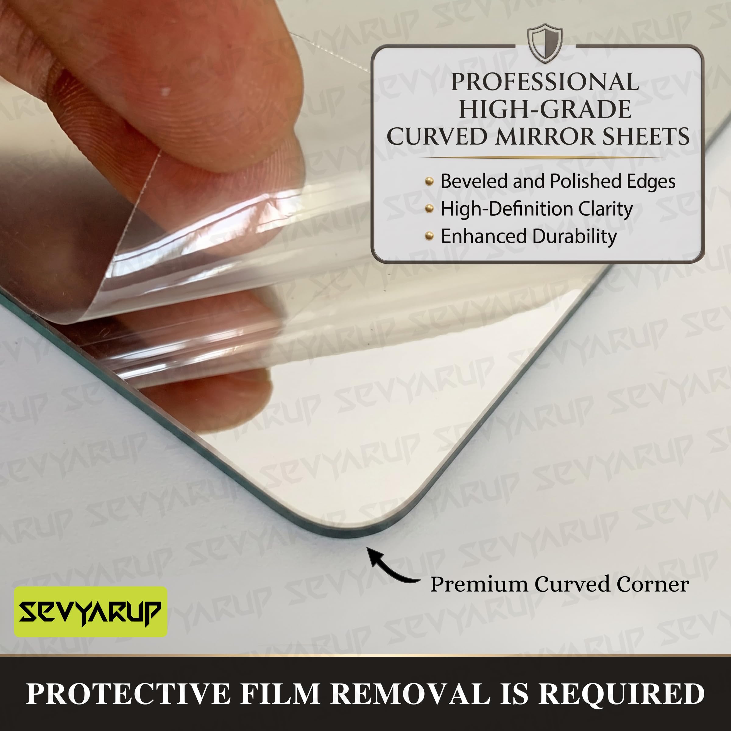 Shatterproof Wall Mirror - Self Adhesive Decor -3 Shatterproof Wall Mirror - Self Adhesive Decor -3
