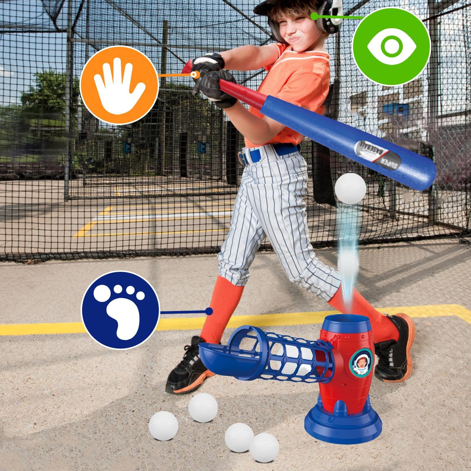 Baseball-Set Für Kinder Baseball-Spielzeug für Kinder 3-8 Jahre | -Set Kinder Mädchen Jugendliche Schlagtrainingsausrüstung Garten Outdoor Sportspielzeug Spiele