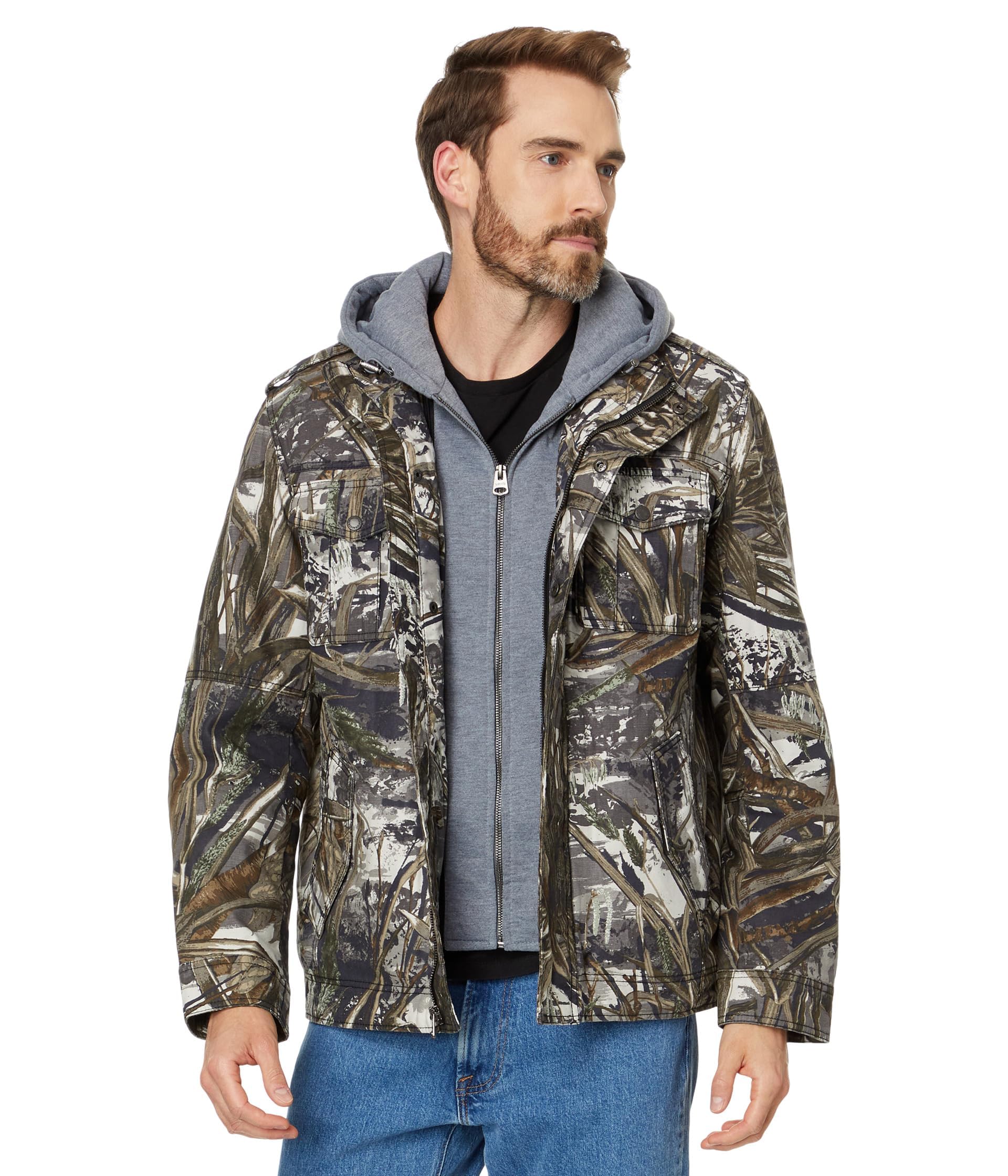 Levi's Men's Washed Cotton Hooded Military Jacket (Regular &amp; Big &amp; Tall Sizes)