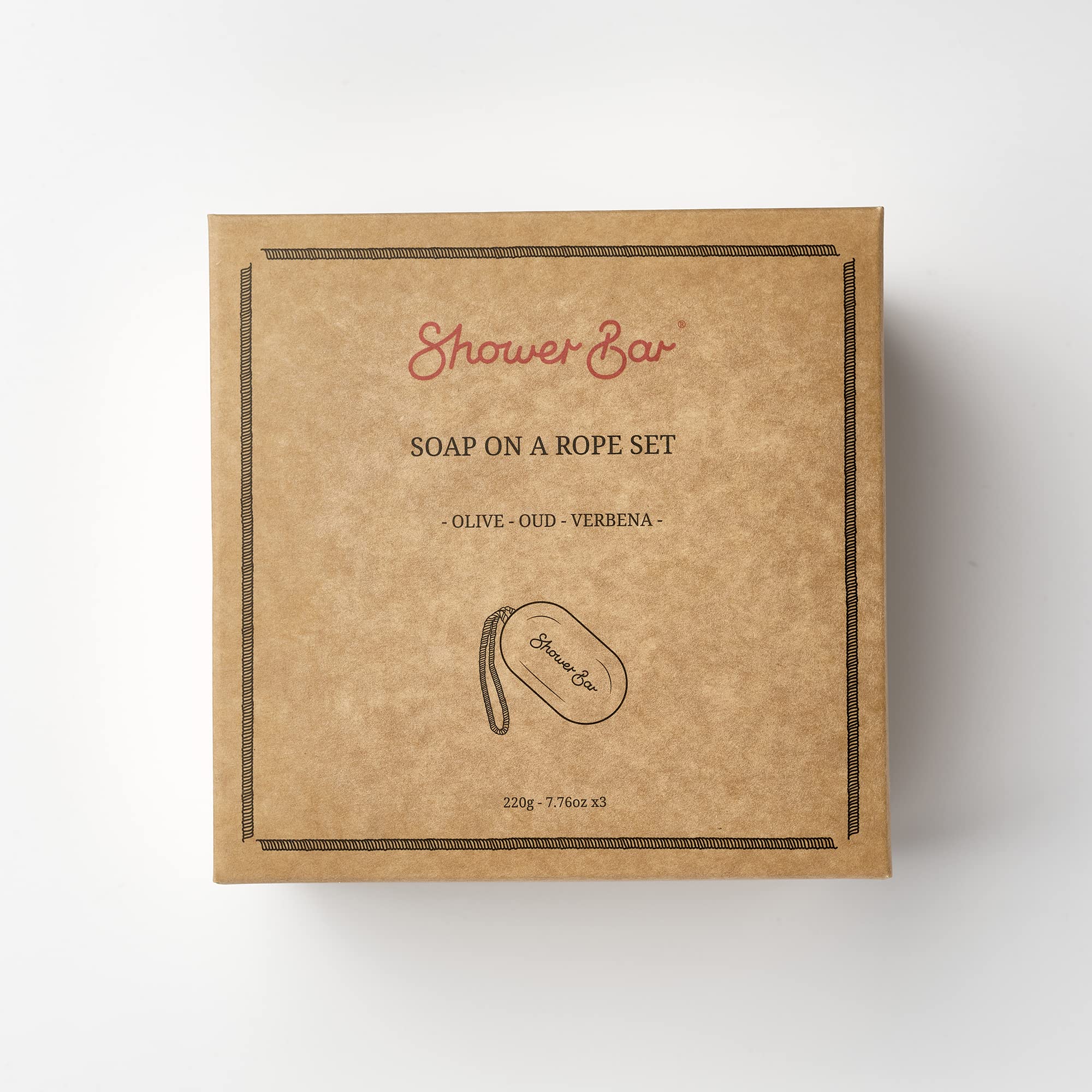 'Shower Bar, Oud, Olive and Verbena Scented Shower Soaps with Travel Case. 220g Solid Shower Gel Bar, Eco Friendly Vegan - Image 2