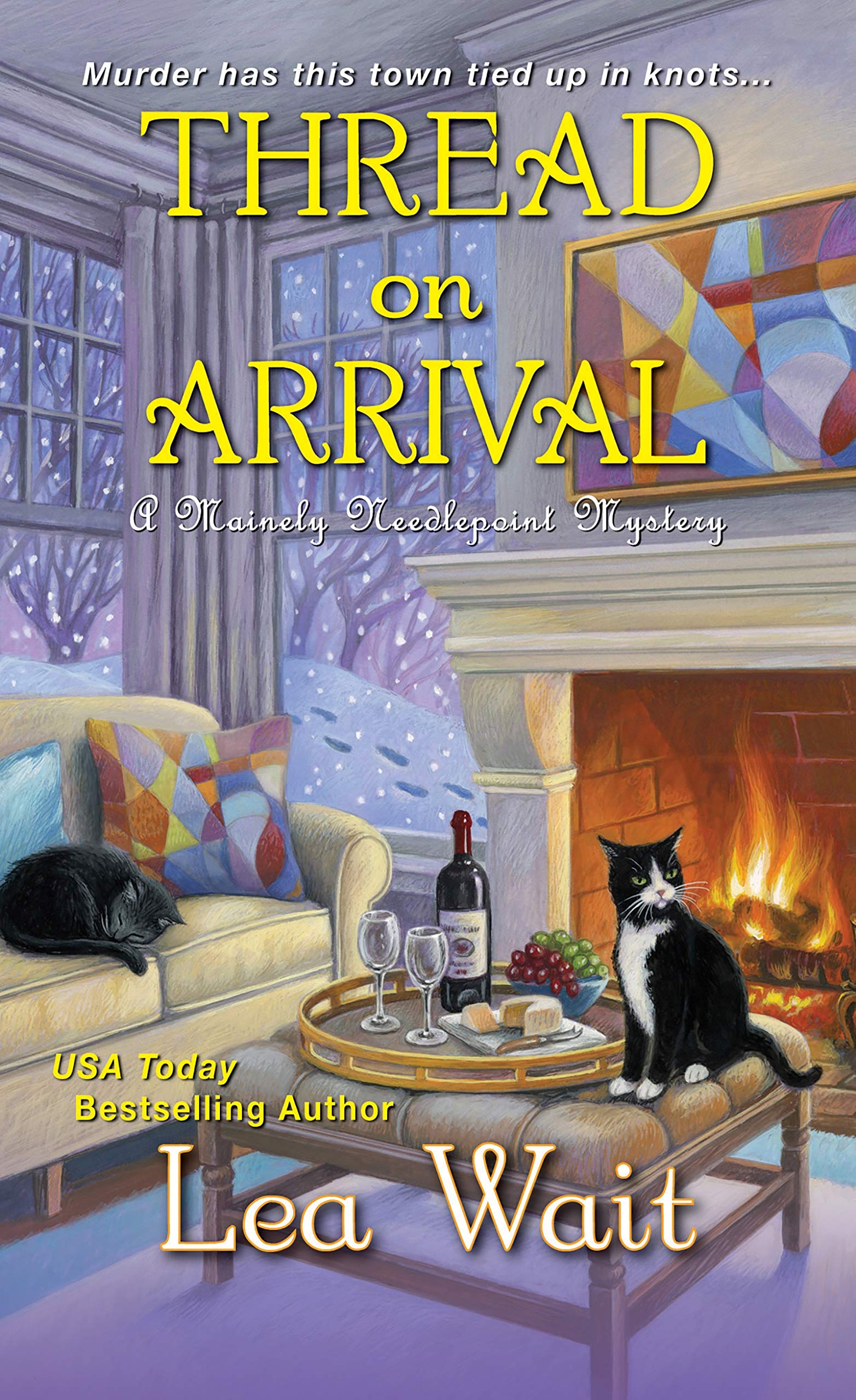 Thread on Arrival (A Mainely Needlepoint Mystery Book 8)