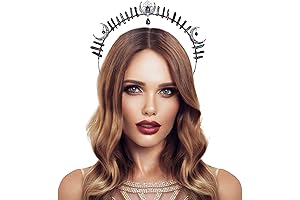 COSUCOS Goddess Halo Crown Headpiece - Black Moon Star Headband Gothic Wedding...