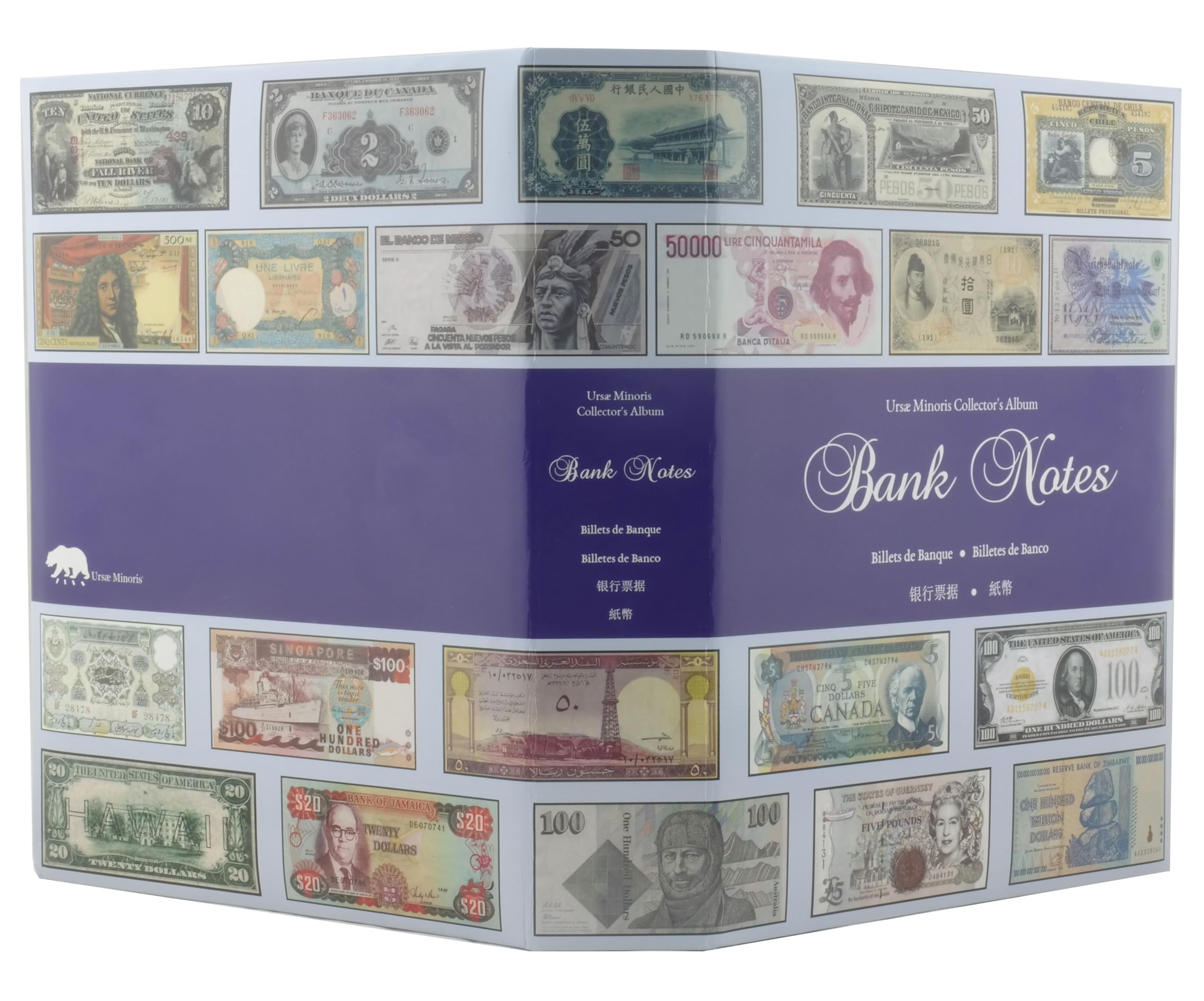Ursae Minoris Stratum - Álbum para 300 billetes, 100 páginas, diseño de billetes coleccionables