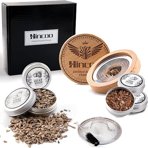 Cocktail Smoker, Whiskey Smoker Infuser Kit, Bourbon Smoker Kit for Drinks, Old Fashioned Smoker