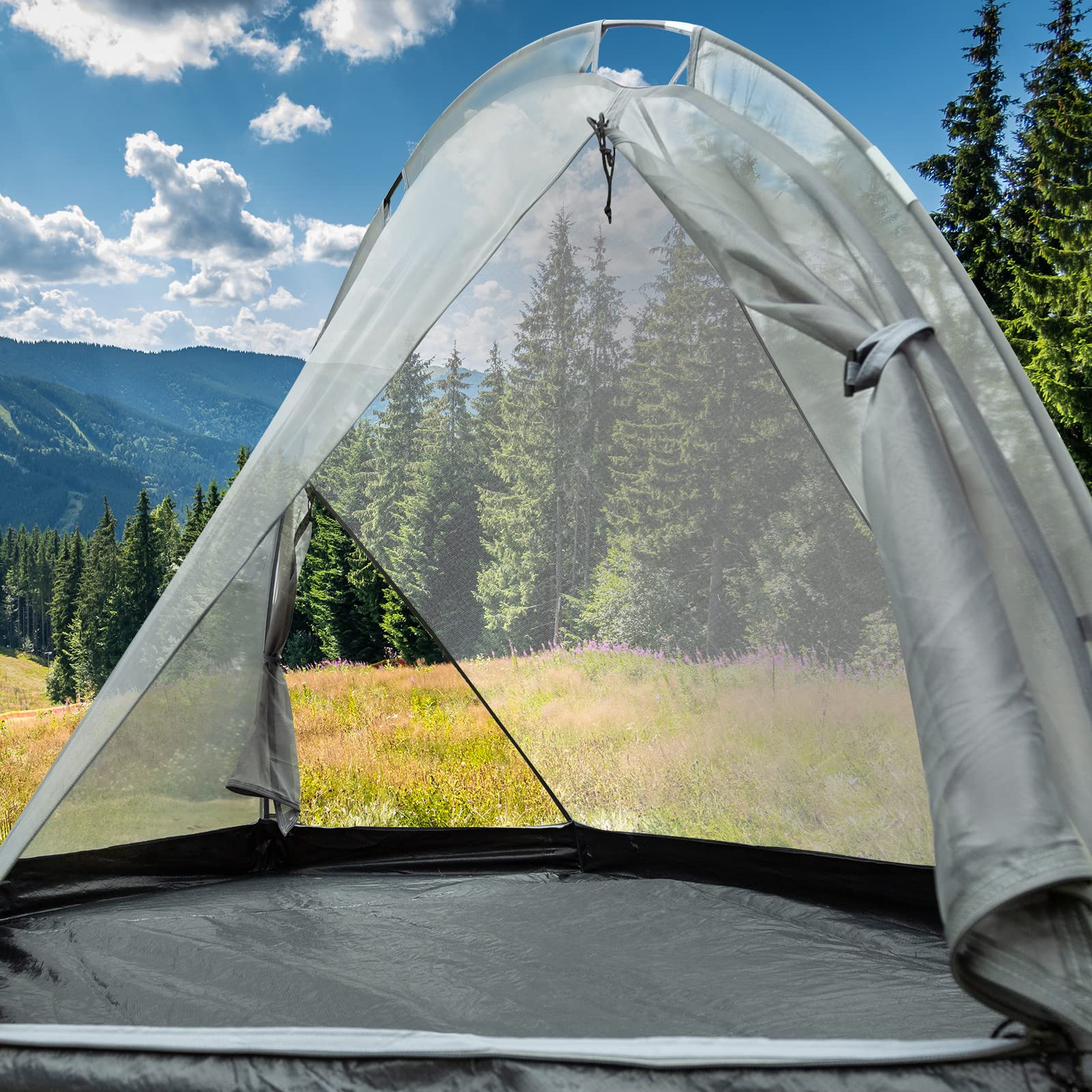 Forceatt Tente De Camping, 1/2 Personne Tente, Tente 1 Place Ultra Légère, Montage Rapide, Résistant à l'eau, Petit Emballage，Double Couche Tente Camping, pour Camping, Voyage à Moto, Trekking