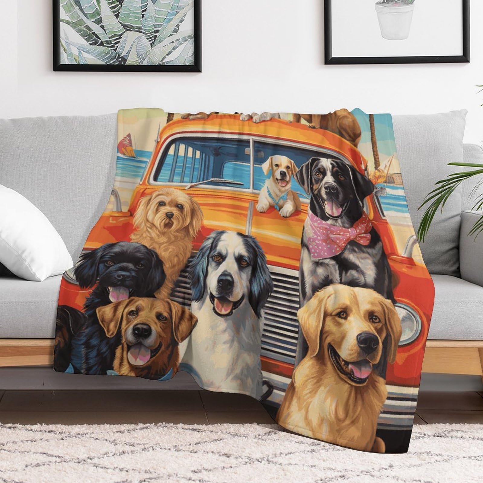 Couverture polaire anti poil pour protéger le lit et le sofa du chien
