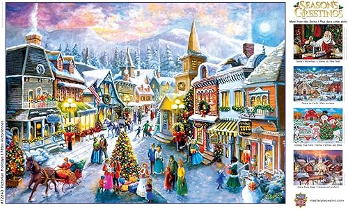 Miniatura 4 de MasterPieces Rompecabezas de Navidad de 1000 piezas, vacaciones victorianas, 19.25 x 26.75 pulgadas