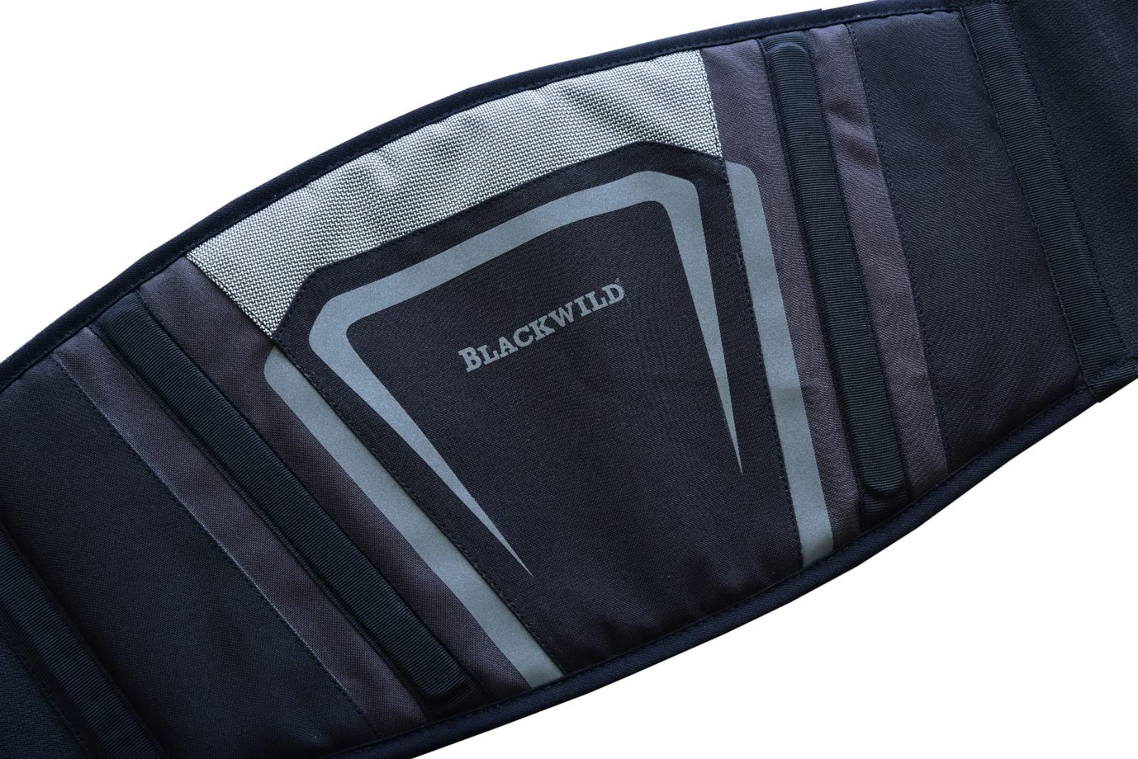 BLACKWILD Ceinture lombaire de moto | Ceinture lombaire pour homme et femme | Chauffe-reins, soutien lombaire, stabilisation efficace, gris noir