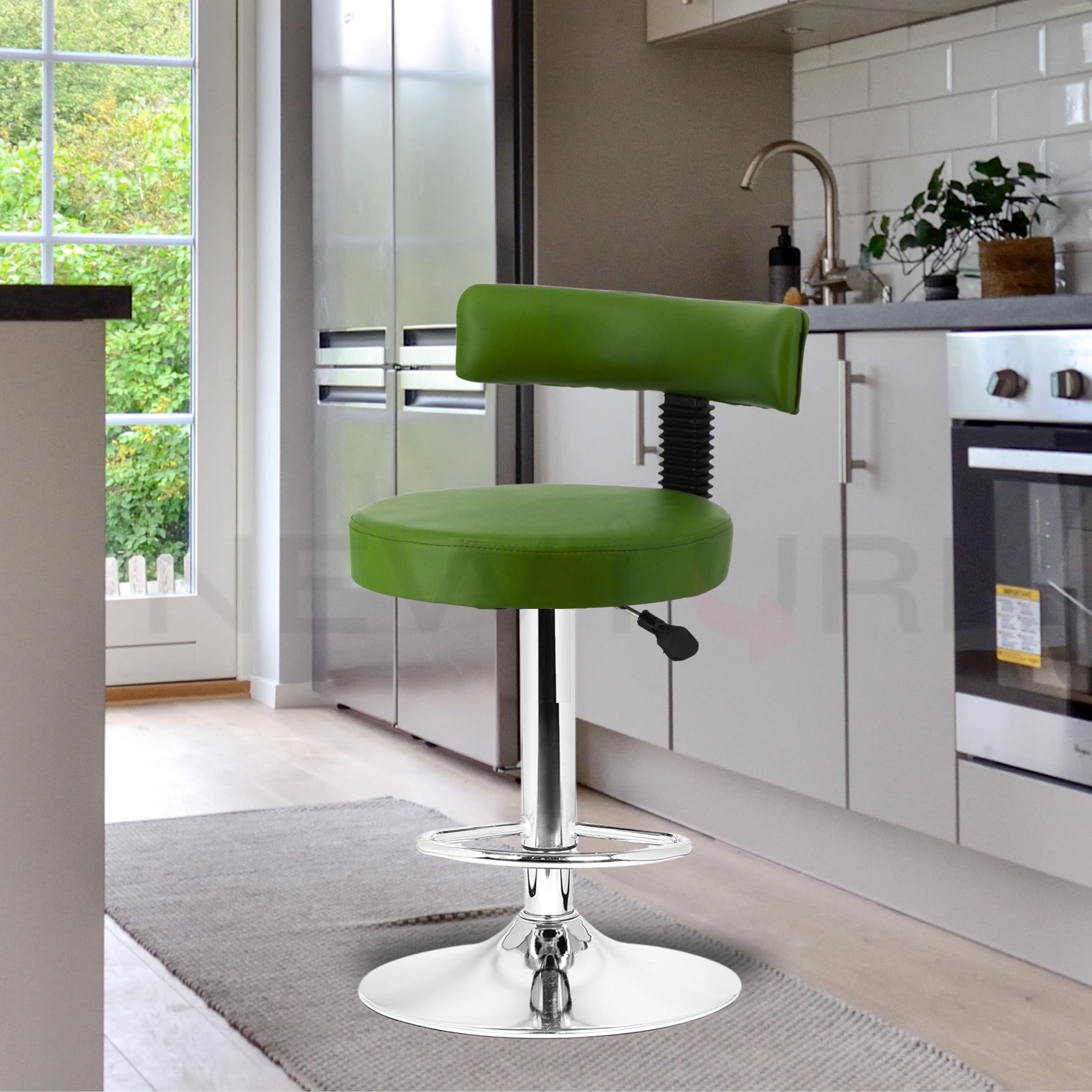 NEWTURN® Ketto High-Counter Bar Stool Cushion, Height Adjustable Modern Bar Chairs for Home/Resto/Breakfast/Counter/Bars/Cafe,360 Degree Swivel Seat with Anti-Slip Plate & 6 Months wrty-image-7