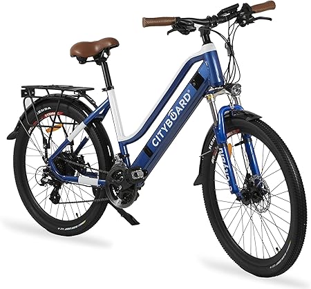 Cityboard E- City Bicicleta Eléctrica, Unisex Adulto, Azul ...