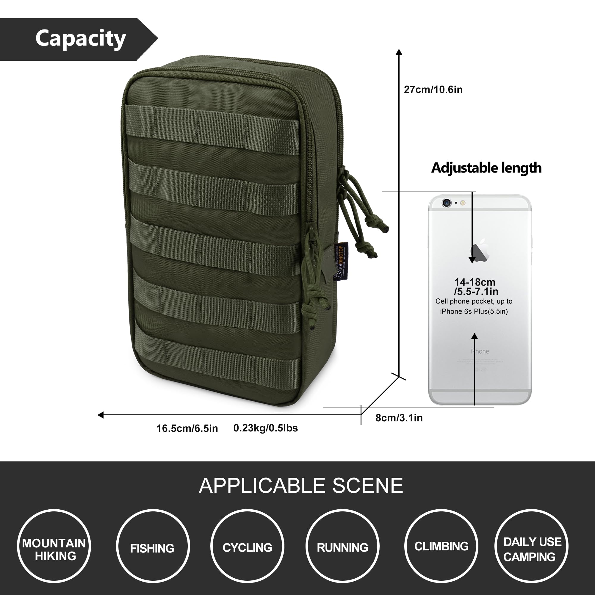 Mardingtop 60L Sacs à Dos de Trekking Tactiques pour Adultes Sac à Dos Sacs à Dos et Accessoires de randonnée en Plein air
