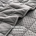 Wemore Couverture pondérée pour adultes Queen Taille 15 lbs, Couverture lourde douce Cozy pour le soulagement du stress et la promotion du sommeil, Coffret respirant pour tout-saison avec perles de verre, gris 60 x 80 Lavable à la machine, parfait pour le soulagement du stress et mieux dormir,
