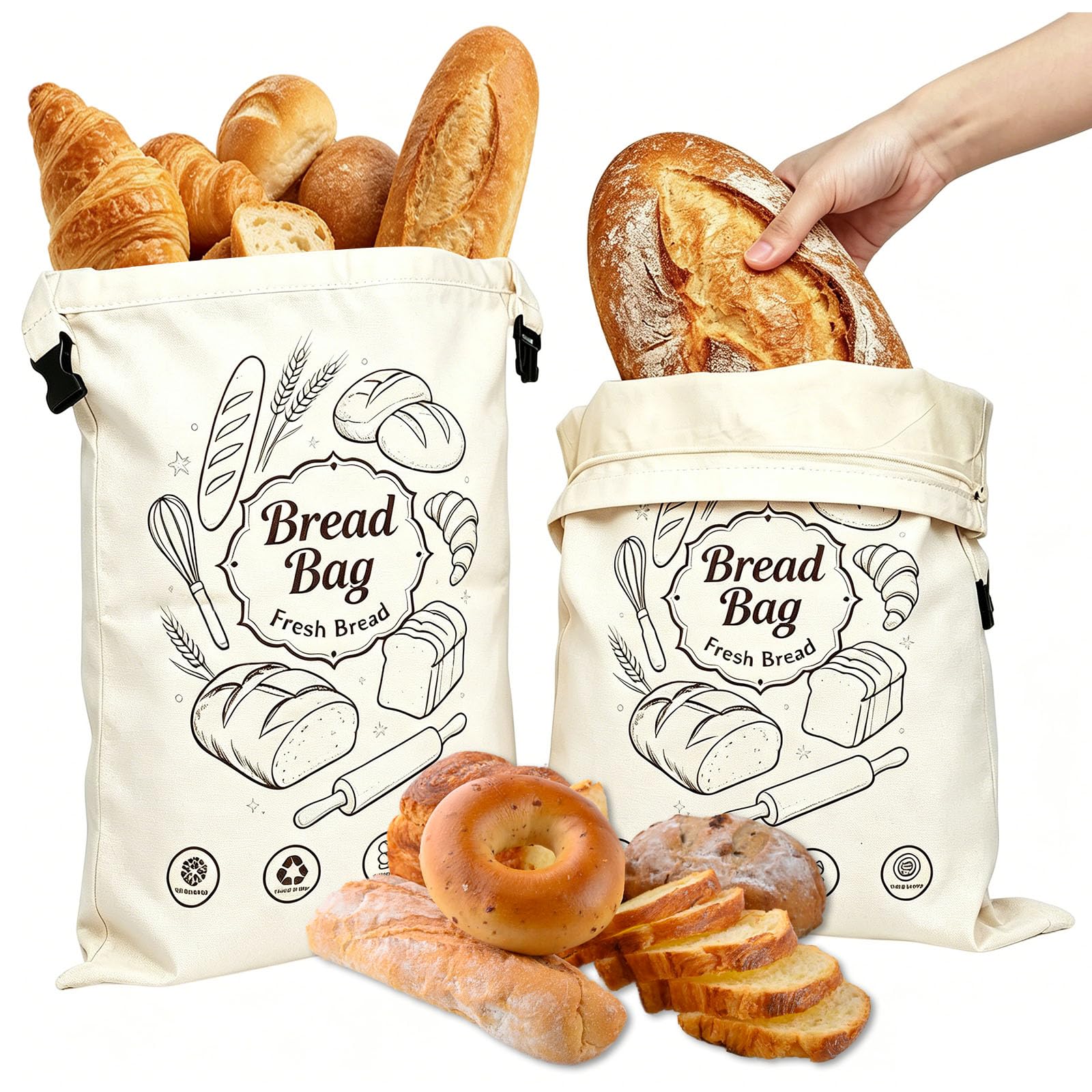 Bolsas de pan de cera de abejas para conservar masas madre e ingredientes naturales en casa