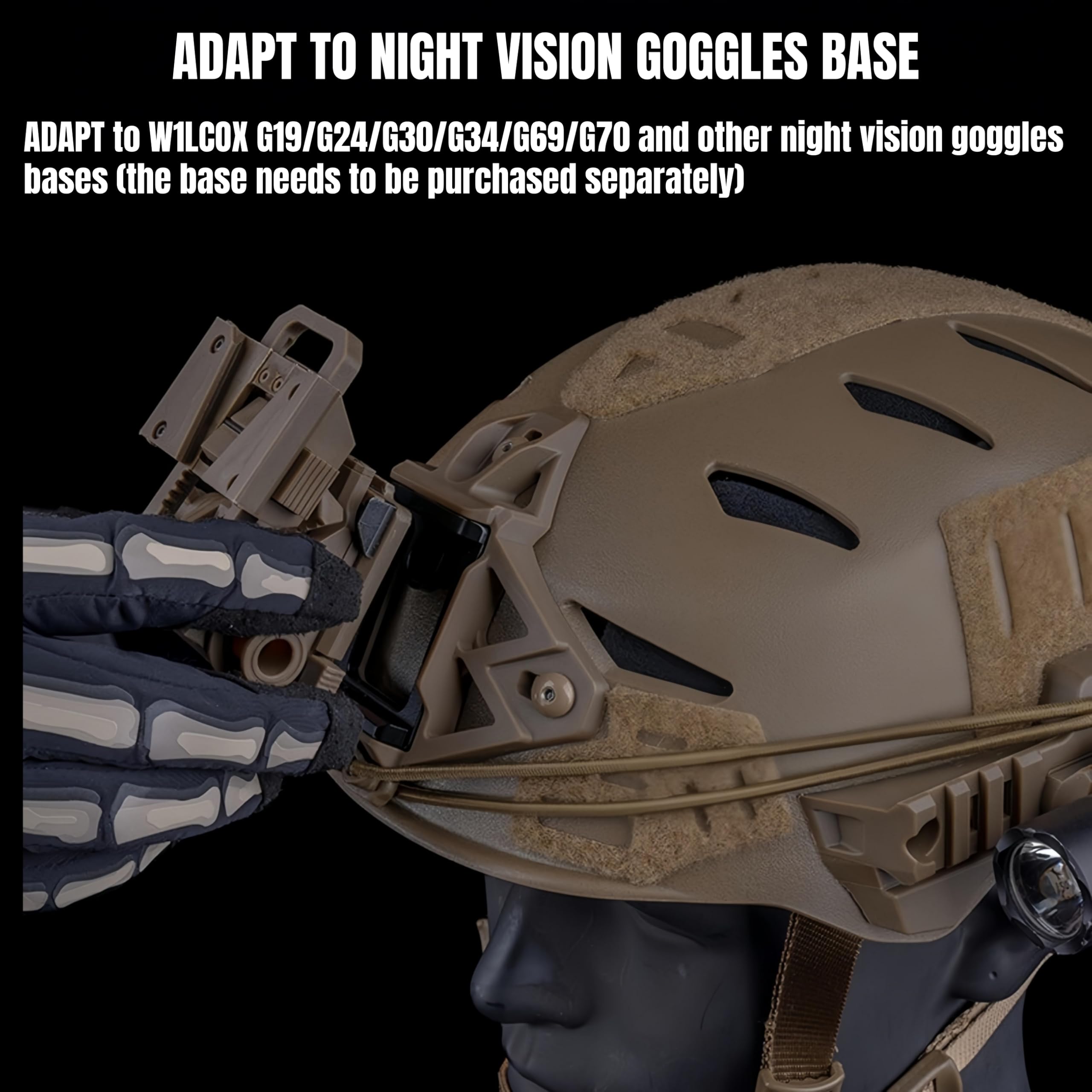 Casque Tactique W.endy 3.0, Version simplifiée, pour la Chasse, Le Combat, l'entraînement, la Protection, l'airsoft, Les Sports de Plein air