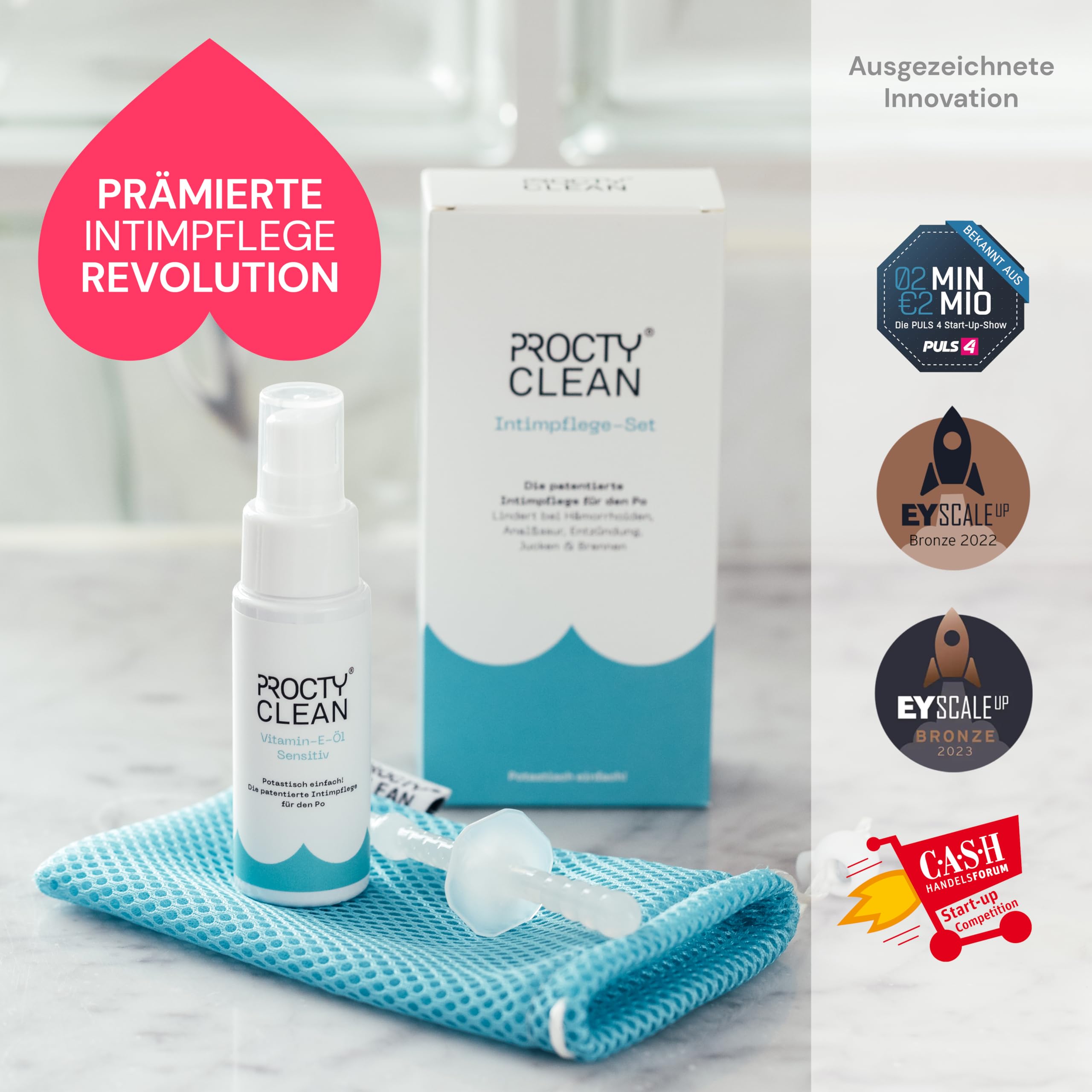 ProctyClean Intimpflege-Set + 2x Vitamin-E Öl – Pflege & Schutz im Bundle