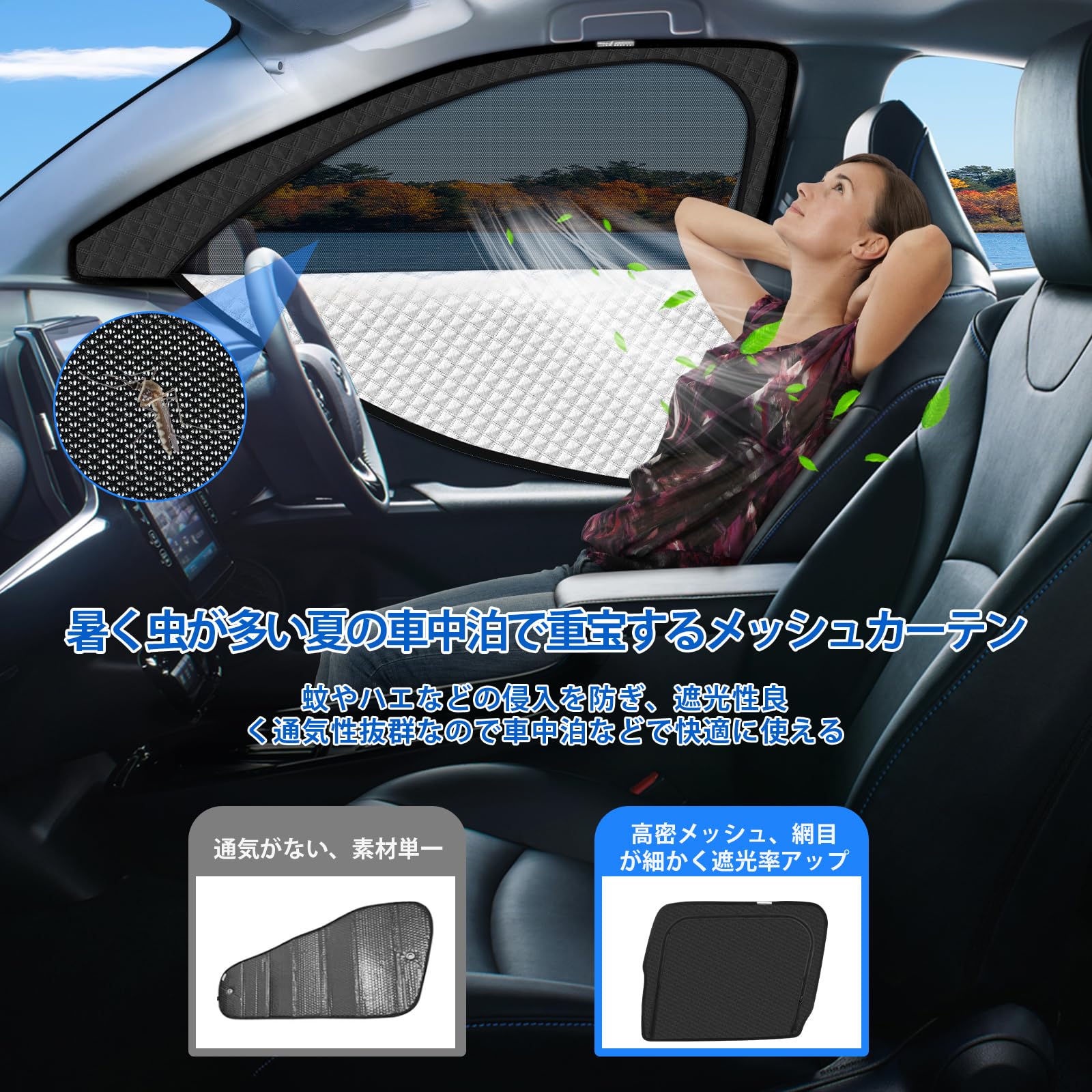 Amazon | 新型 N-BOX JF1 JF2 専用 サンシェード マグネット式 サイド