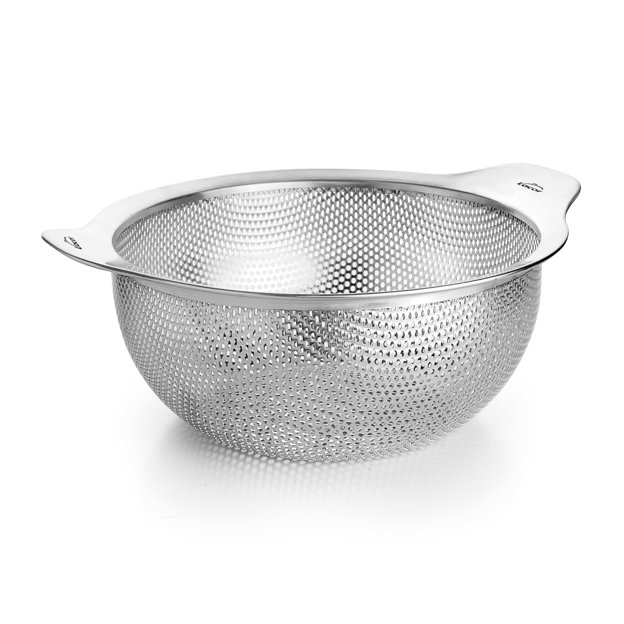 Lacor - 62731 - Escurridor de Acero Inoxidable 18/10, Diametro de 15 cm, con Asas, 100% Apilable, Apto para Lavavajillas y Uso Profesional en Cocina