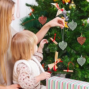 Amazon.co.jp: 24ピース スパンガラスオーナメント ハート型ガラス