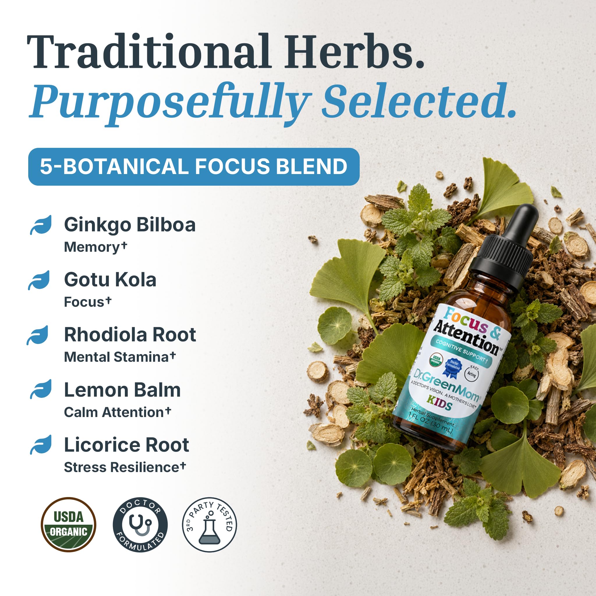 Dr. Green Mom Focus & Attention Kids, Organic Herbal Focus Drops, 1 Fl Oz — Amazon image 7