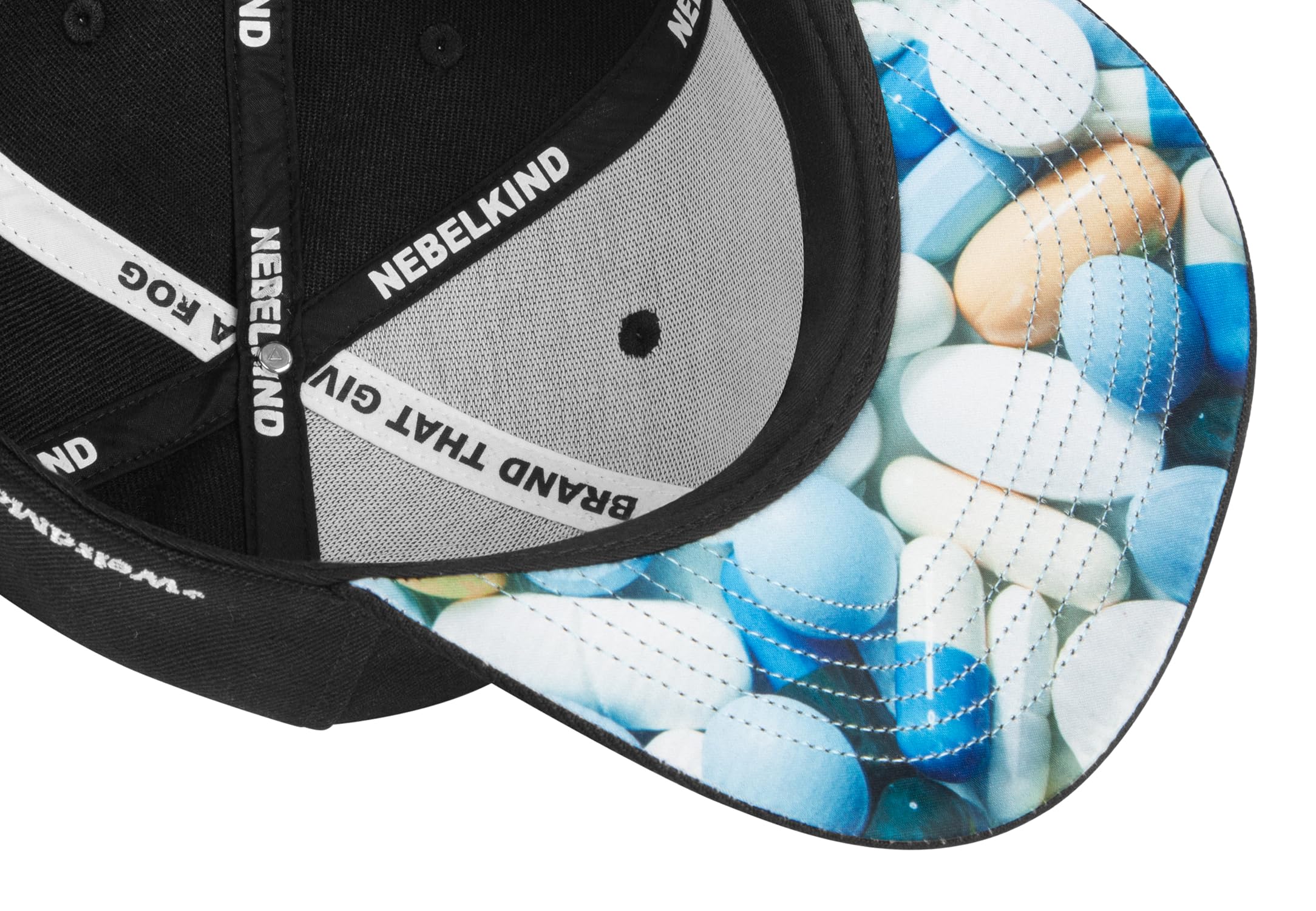 Nebelkind Gorra-Snapback Cap Nergo, Hombre Mujer Unisex, Talla Unica, tamaño Ajustable, Gorra de béisbol Moda, Estilo Streetwear, Gorras de béisbol con Visera Recta