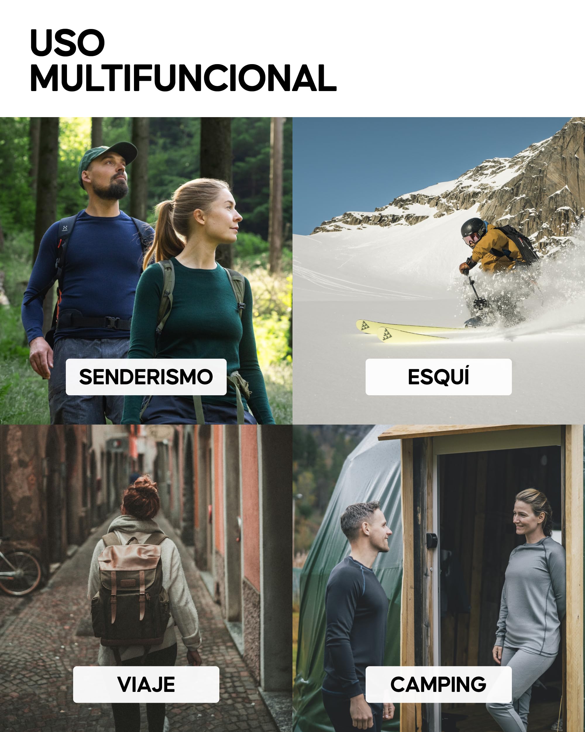 DANISH ENDURANCE Conjunto Térmico Unisex Camiseta y Pantalón Material Reciclado 2 Pack