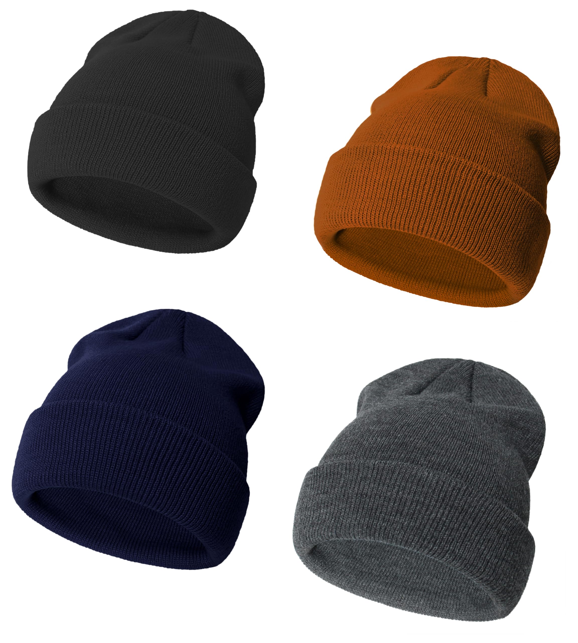 ENBAOHUI Baby Beanie Hat Newborn Winter Warm Knit Hat Kids Soft Beanie Cap Boys Girls Winter Warm Knit Hat Black/Grey/Navy Blue/Coffee S