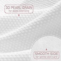 Vista 5 de Toalla facial desechable 100% algodón, 100 unidades de 10 x 12 pulgadas, toallitas secas biodegradables gruesas y suaves de uso único para pieles