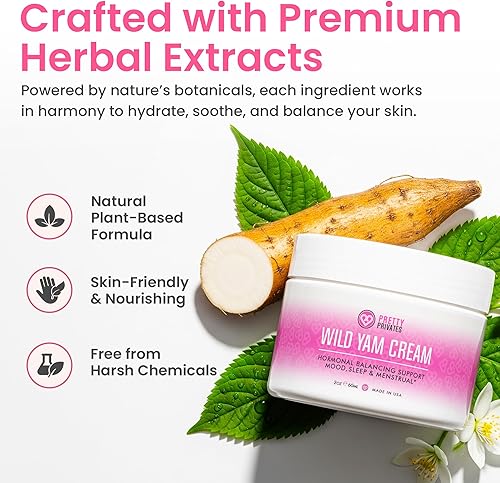 Miniatura 2 de Crema orgánica de ñame silvestre para el equilibrio hormonal, crema natural de raíz para apoyo hormonal, fórmula cómoda para el estado de ánimo, el