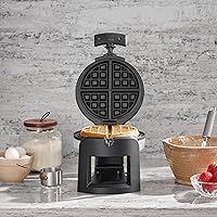 Vista 5 de Cuisinart Round Flip Belgian Waffle Maker, Black/Silver, 1 inch thick, WAF-F30NAS